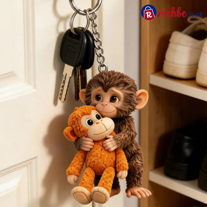 🐵 3D Viral Punch Monkey Keychain 💕- Emotional Gift for Animal Lovers Family Friends Loved Ones🎁 - 🔥Buy 3 Get 1 Free