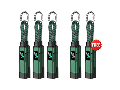 🔥Limited Time SALE 40% OFF🔥4-in-1 Digital Display Keychain Charging Cable