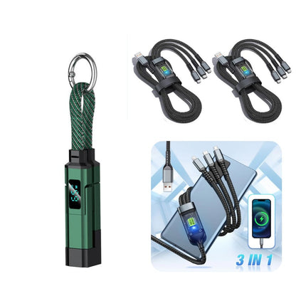 🔥Limited Time SALE 40% OFF🔥4-in-1 Digital Display Keychain Charging Cable