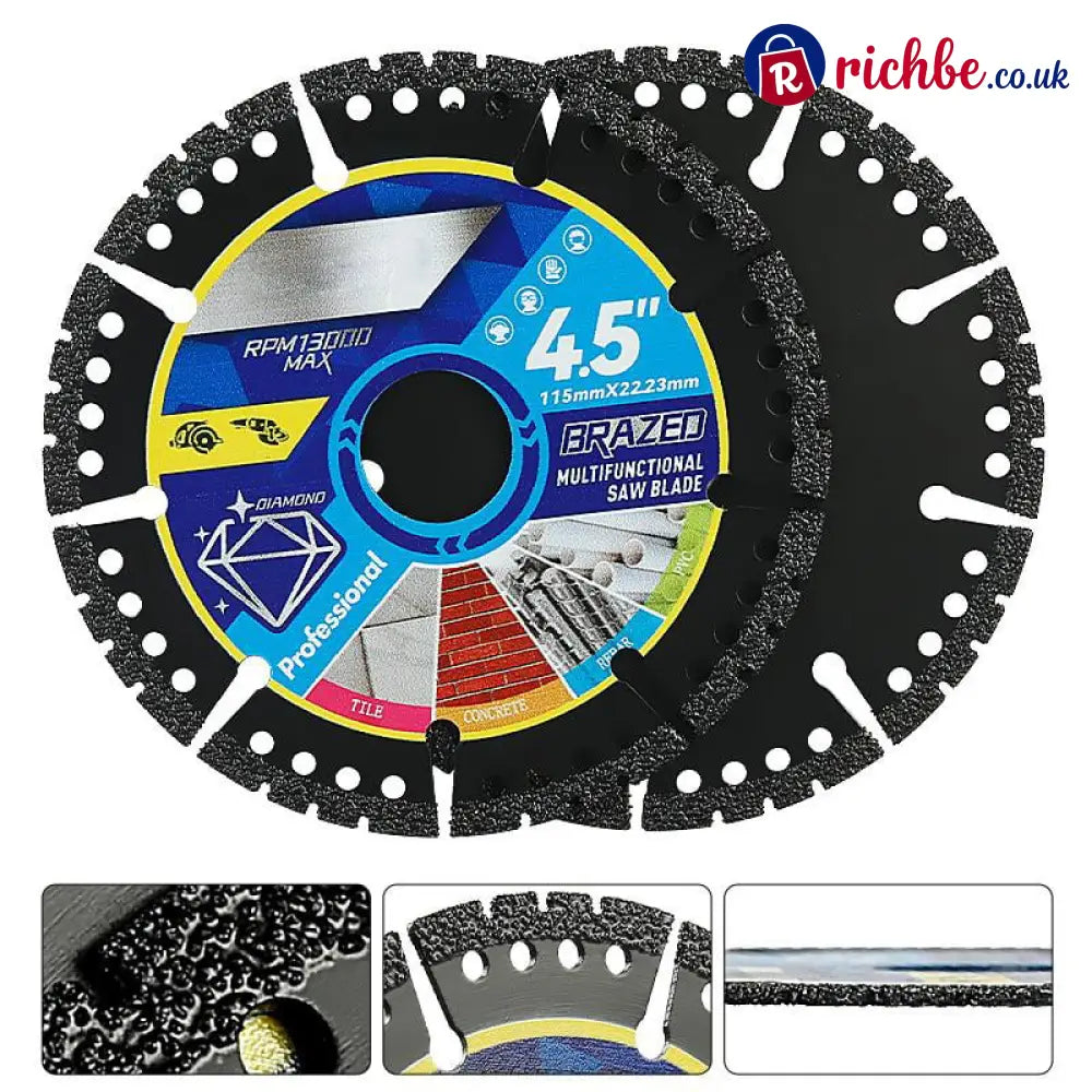 🛠️✨4.5’’ Multi-Material Diamond Blade - Zero Compromise Max Durability