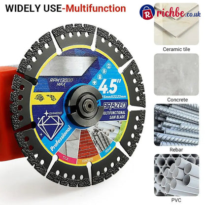 🛠️✨4.5’’ Multi-Material Diamond Blade - Zero Compromise Max Durability
