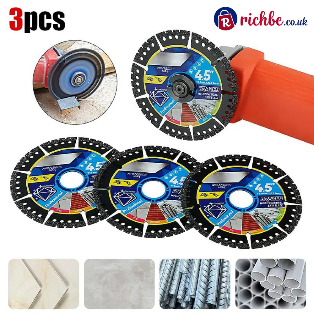 🛠️✨4.5’’ Multi-Material Diamond Blade - Zero Compromise Max Durability
