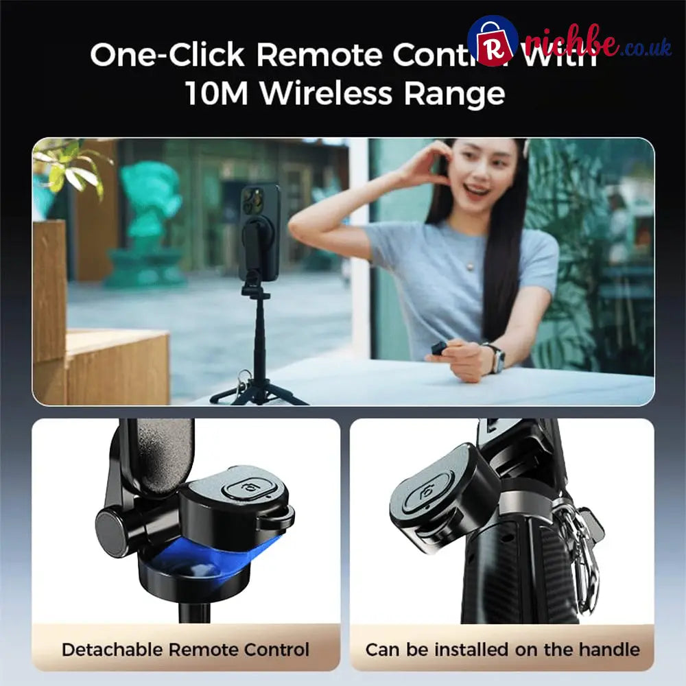 🎁4-in-1 Multifunctional 360° Rotation Magnetic Selfie Stick