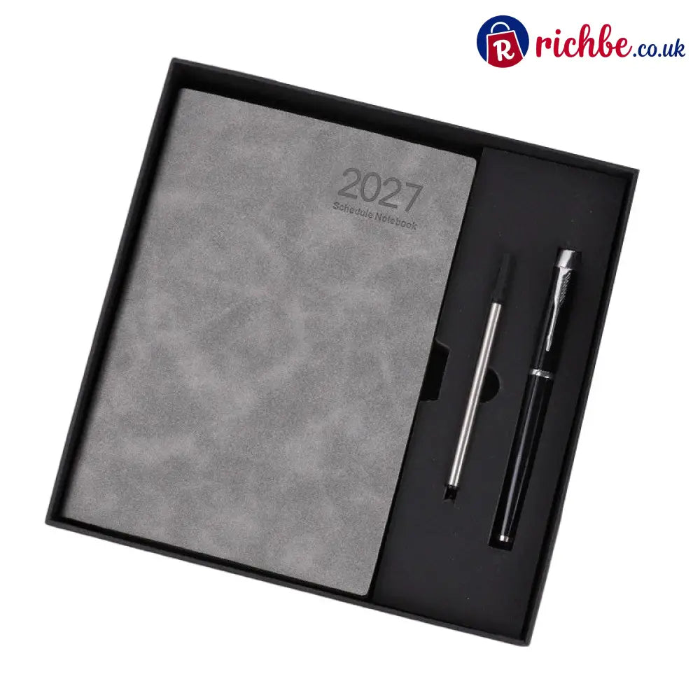 📢40% OFF!! ⏰2026 Sale 🖐️2027 Minimalist Daily Planner Notebook - Gray / Notebook with Pen - Special offer
