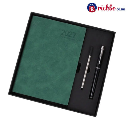 📢40% OFF!! ⏰2026 Sale 🖐️2027 Minimalist Daily Planner Notebook - Green / Notebook with Pen - Special offer