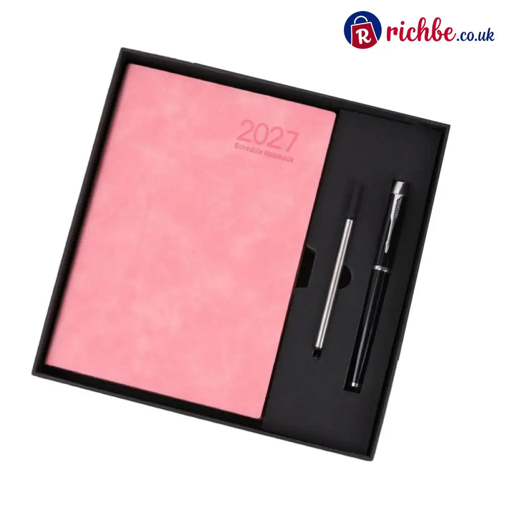 📢40% OFF!! ⏰2026 Sale 🖐️2027 Minimalist Daily Planner Notebook - Pink / Notebook with Pen - Special offer
