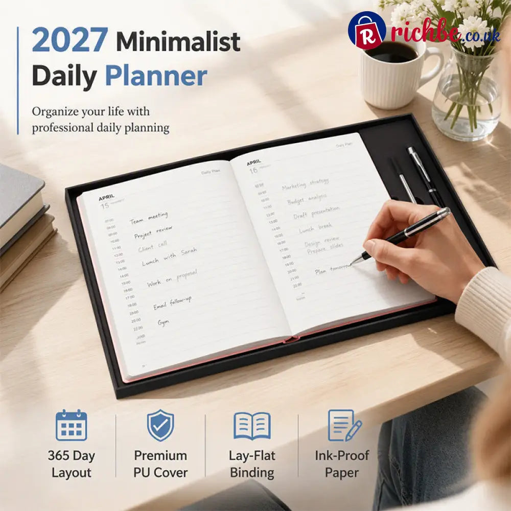 📢40% OFF!! ⏰2026 Sale 🖐️2027 Minimalist Daily Planner Notebook - Special offer