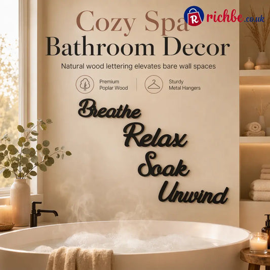 📢📢40% OFF!! ⏰4 Piece Farmhouse Bathroom Wall Decor Set🛁🧱 - 4PCS - Houseware & Kitchen