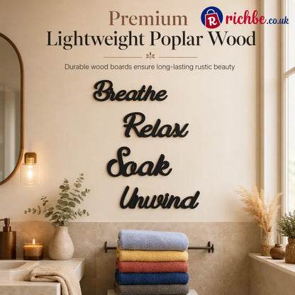 📢📢40% OFF!! ⏰4 Piece Farmhouse Bathroom Wall Decor Set🛁🧱 - 4PCS - Houseware & Kitchen