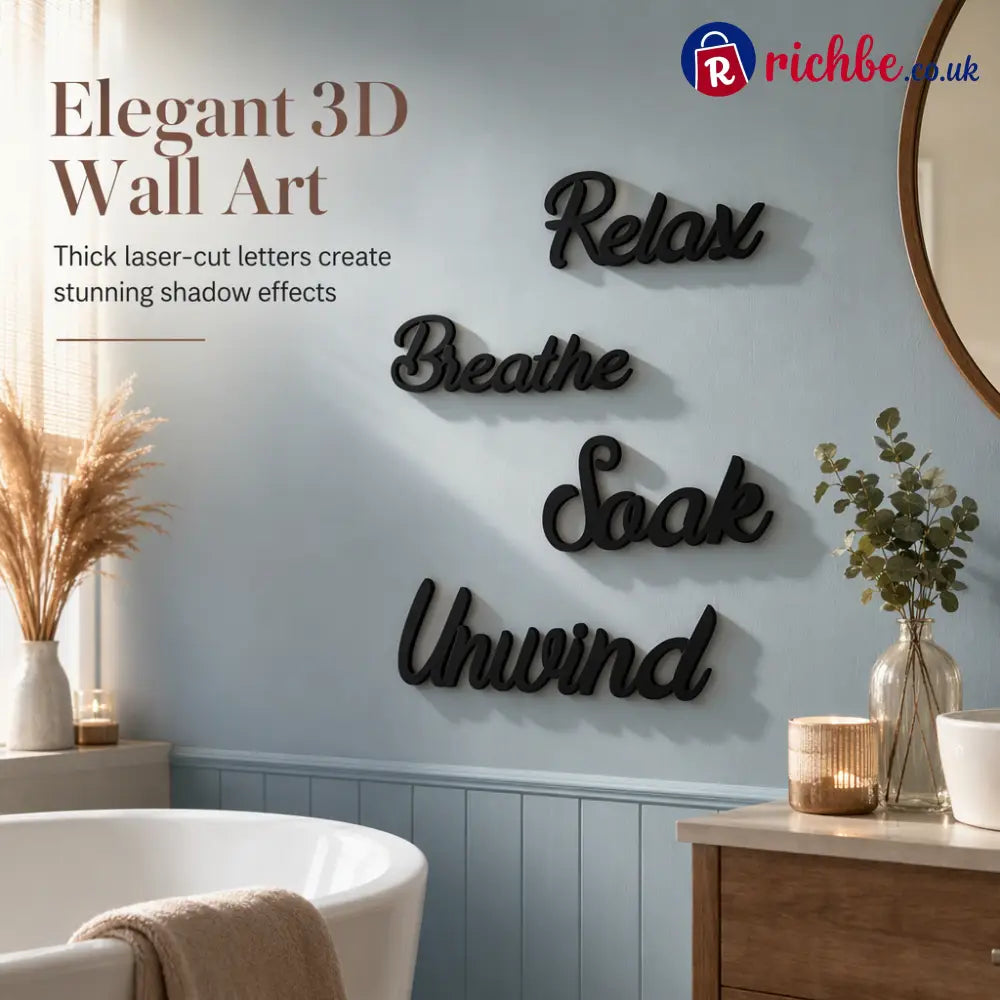 📢📢40% OFF!! ⏰4 Piece Farmhouse Bathroom Wall Decor Set🛁🧱 - 4PCS - Houseware & Kitchen