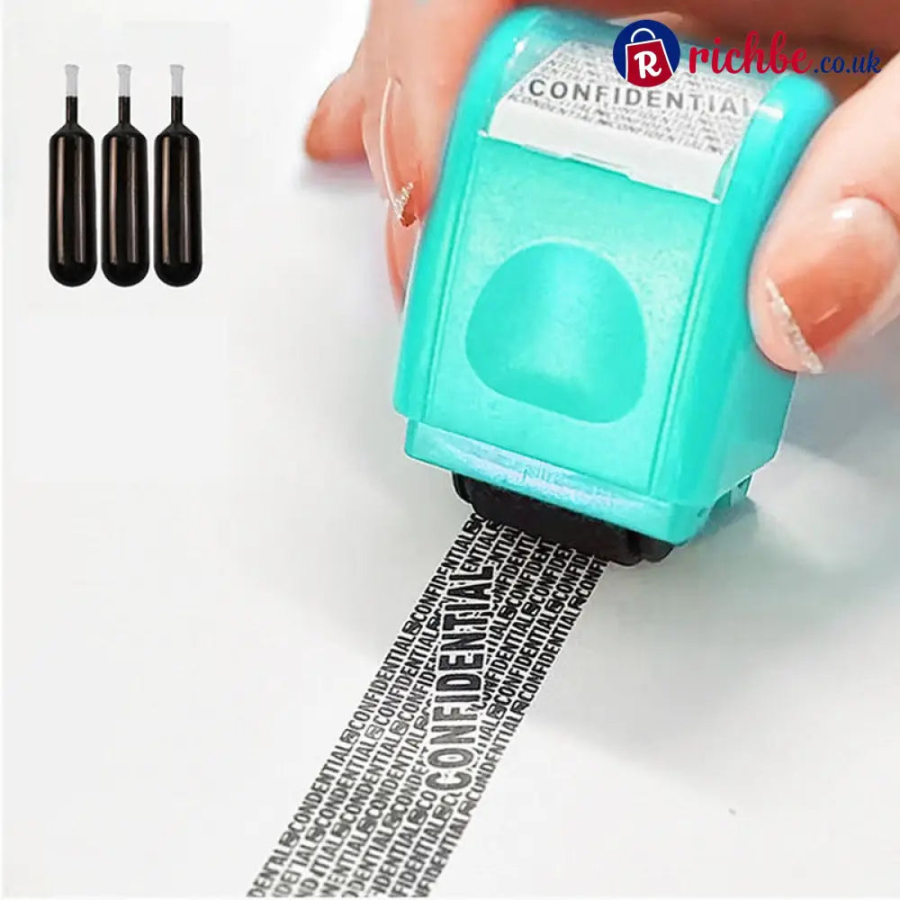 📢📢40% OFF!! ⏰Anti-Theft Information Blocker Stamp - Green + 3 Refill Inks - Hot sale