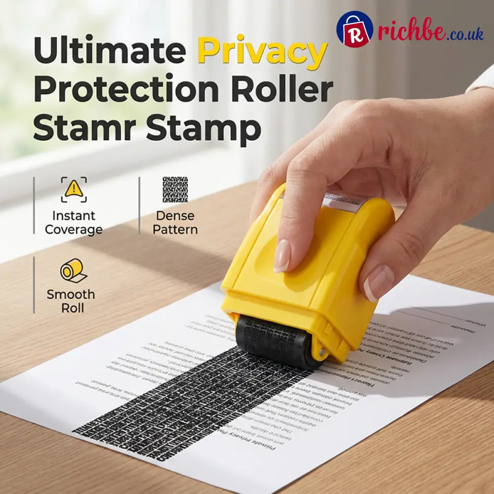 📢📢40% OFF!! ⏰Anti-Theft Information Blocker Stamp - Yellow + 3 Refill Inks - Hot sale