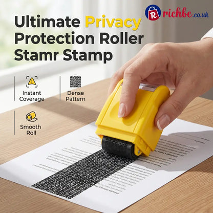 📢📢40% OFF!! ⏰Anti-Theft Information Blocker Stamp - Yellow + 3 Refill Inks - Hot sale
