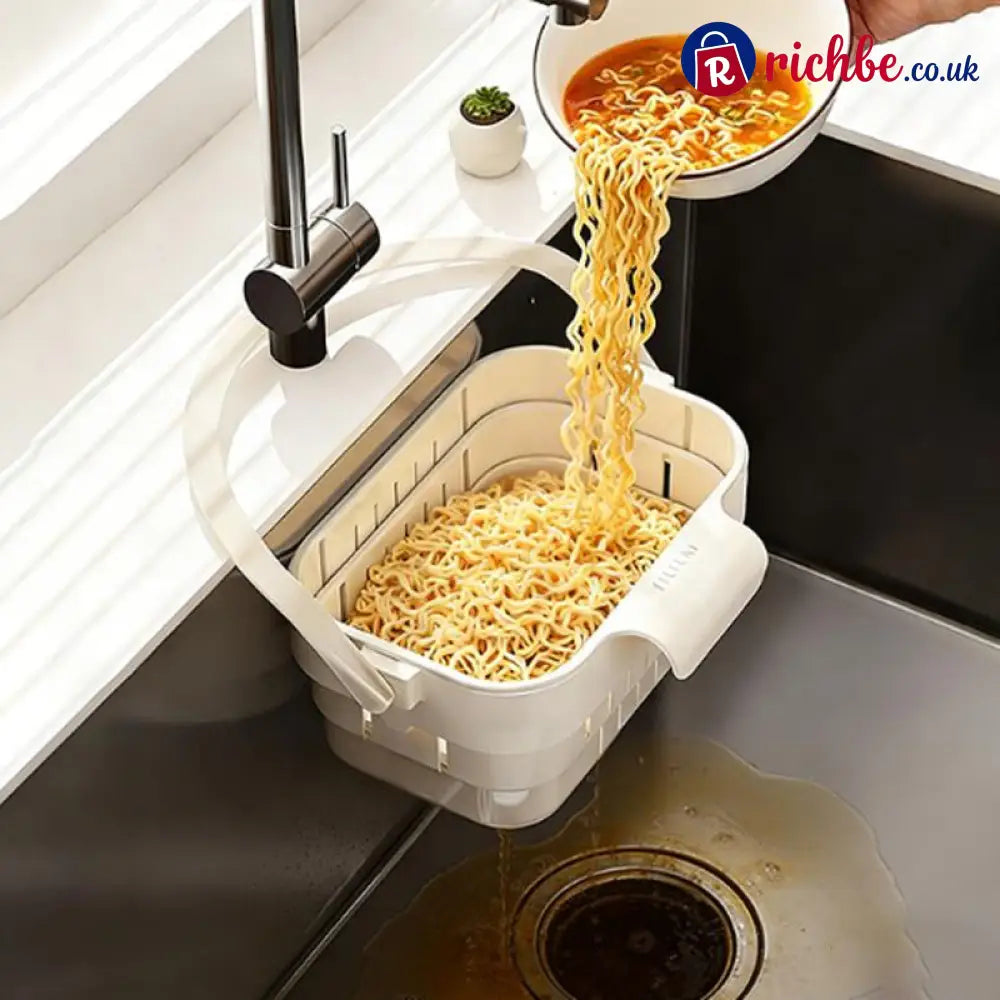 🥦40% OFF!🍅Collapsible Faucet-Hanging Sink Strainer Basket - Beige / Buy 1 PC - Houseware & Kitchen
