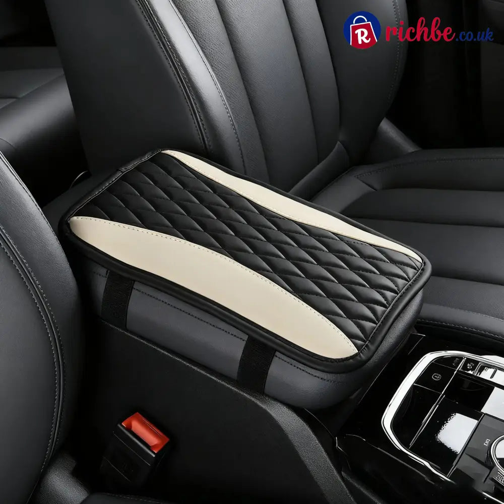 📢📢40% OFF!! ⏰ Comfort Grip Armrest Pad – Diamond Texture Anti-Slip Easy-Clean 🧤 - Black Beige / Without side pockets