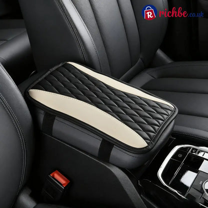 📢📢40% OFF!! ⏰ Comfort Grip Armrest Pad – Diamond Texture Anti-Slip Easy-Clean 🧤 - Black Beige / Without side pockets