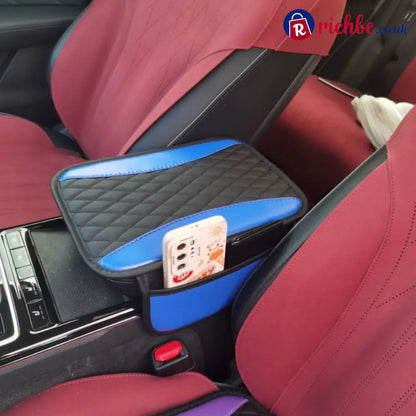 📢📢40% OFF!! ⏰ Comfort Grip Armrest Pad – Diamond Texture Anti-Slip Easy-Clean 🧤 - Black Blue / With side pockets / 32.0