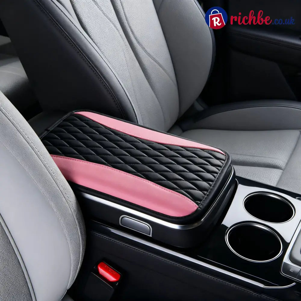 📢📢40% OFF!! ⏰ Comfort Grip Armrest Pad – Diamond Texture Anti-Slip Easy-Clean 🧤 - Black Pink / Without side pockets
