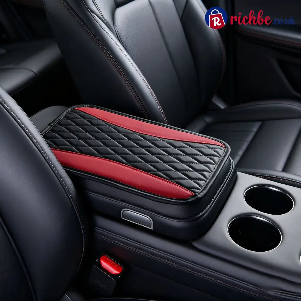 📢📢40% OFF!! ⏰ Comfort Grip Armrest Pad – Diamond Texture Anti-Slip Easy-Clean 🧤 - Black Red / Without side pockets