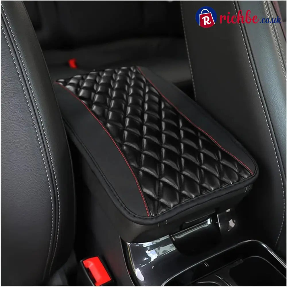 📢📢40% OFF!! ⏰ Comfort Grip Armrest Pad – Diamond Texture Anti-Slip Easy-Clean 🧤 - Black / With side pockets / 32.0 ×