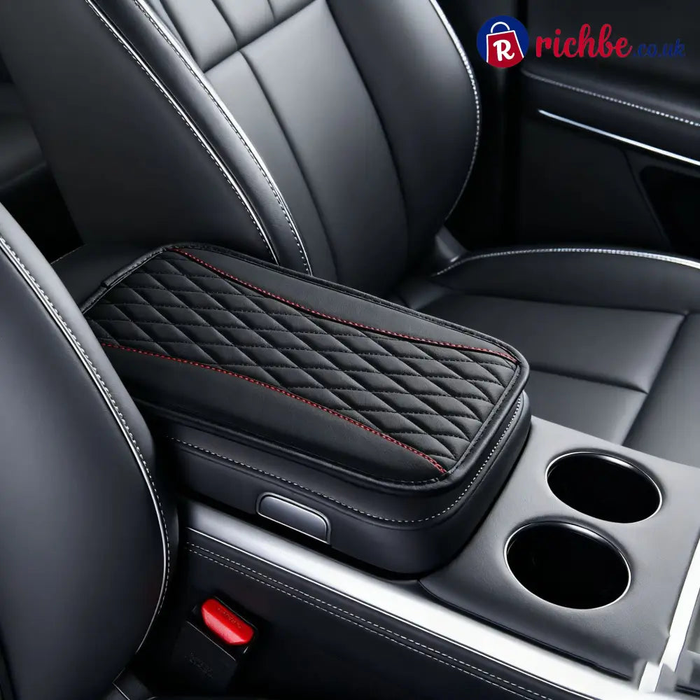 📢📢40% OFF!! ⏰ Comfort Grip Armrest Pad – Diamond Texture Anti-Slip Easy-Clean 🧤 - Black / Without side pockets / 32.0 ×