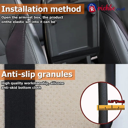 📢📢40% OFF!! ⏰ Comfort Grip Armrest Pad – Diamond Texture Anti-Slip Easy-Clean 🧤 - Car Accessories