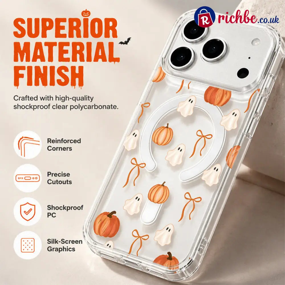 📢📢40% OFF !! ⏰Cute Halloween Clear Phone Case