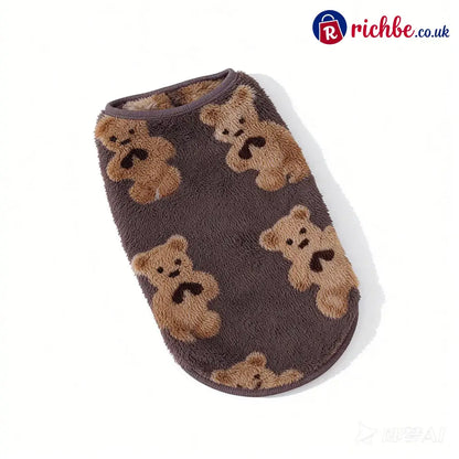 📢📢40% OFF!! ⏰Cute Plush-Lined Pet Vest - Brown / S - Hot sale