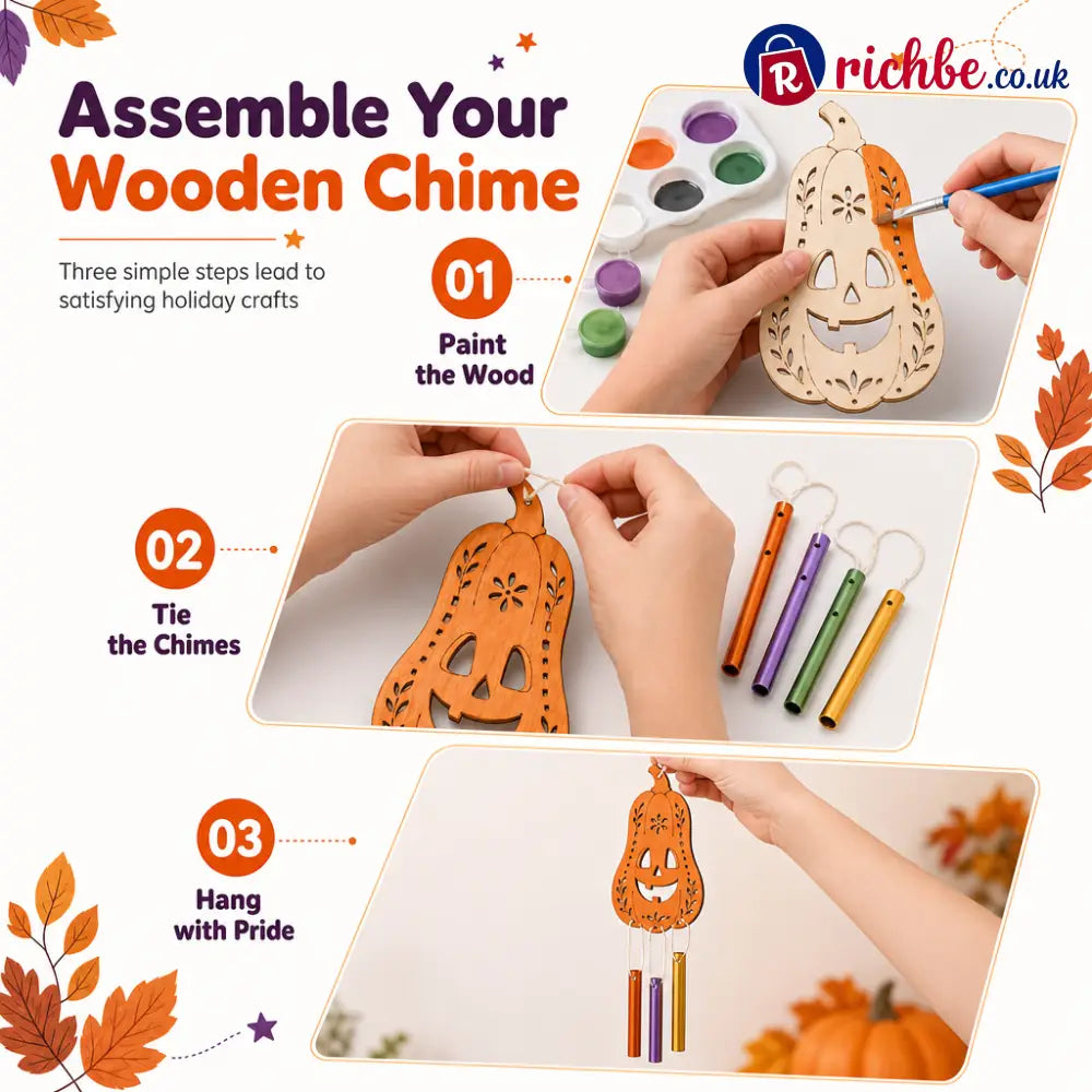 📢📢40% OFF!! ⏰Halloween Wooden Pumpkin DIY Craft Kit - Houseware & Kitchen