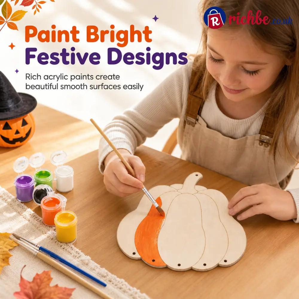 📢📢40% OFF!! ⏰Halloween Wooden Pumpkin DIY Craft Kit - Houseware & Kitchen