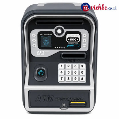 📢📢40% OFF!! ⏰Kids Electronic ATM Piggy Bank Toy with Password Lock Simulated Fingerprint Sensor Card Insertion and Auto