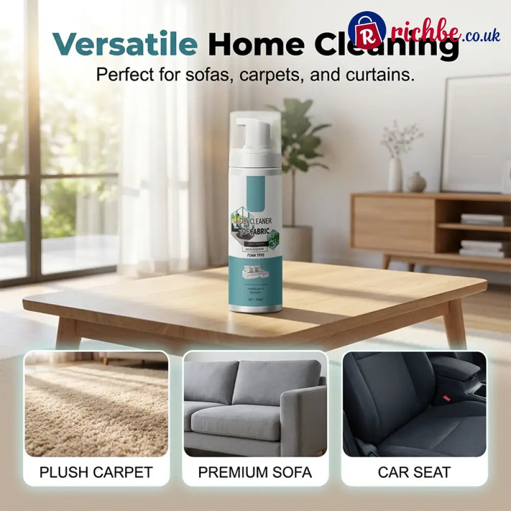 🧼40% OFF NOW! Lift Stains Instantly! No-Rinse Quick-Dry Fabric Foam Cleaner‑Portable Upholstery Stain Remover for Sofa