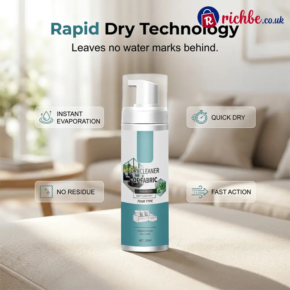 🧼40% OFF NOW! Lift Stains Instantly! No-Rinse Quick-Dry Fabric Foam Cleaner‑Portable Upholstery Stain Remover for Sofa