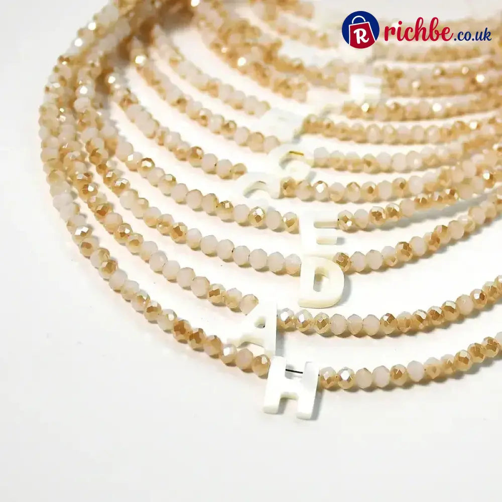 📢📢40% OFF!! ⏰Romantic Initial Beaded Choker Necklace - Clothing & Accessories