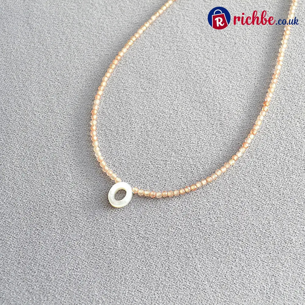📢📢40% OFF!! ⏰Romantic Initial Beaded Choker Necklace - O - Clothing & Accessories