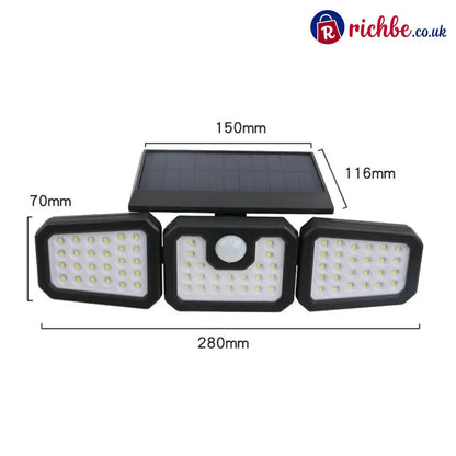 📢📢40% OFF!! ⏰Solar 3-Heads Wall Light With Sensor Lighting Function - Solar Wall Light - Tools & Gadgets
