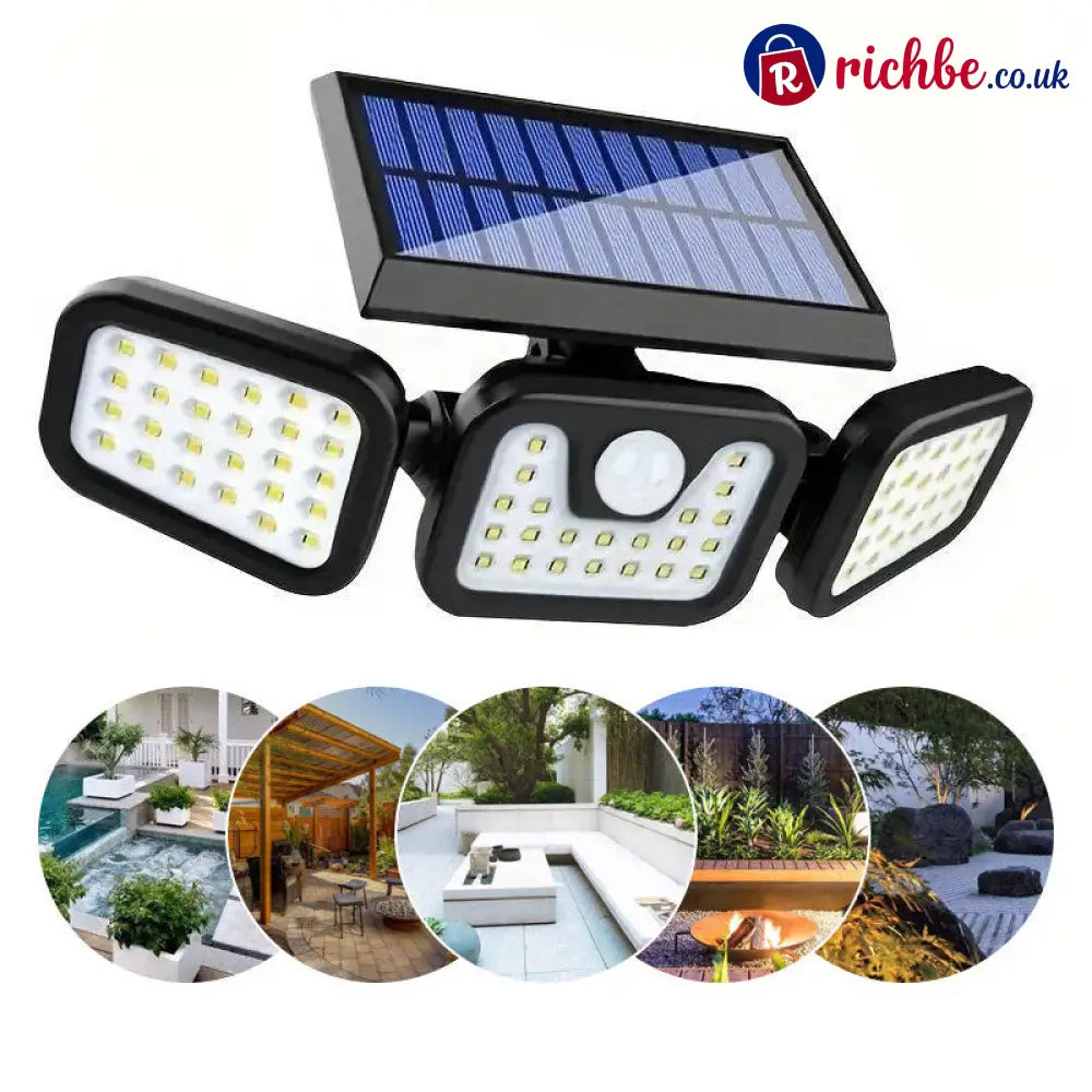 📢📢40% OFF!! ⏰Solar 3-Heads Wall Light With Sensor Lighting Function - Solar Wall Light - Tools & Gadgets