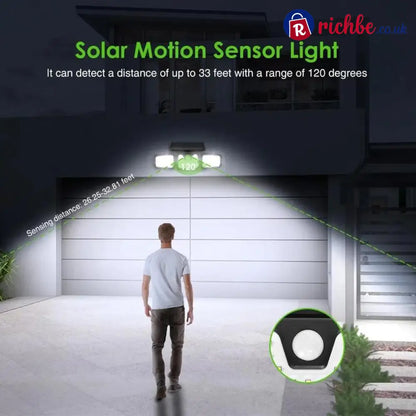 📢📢40% OFF!! ⏰Solar 3-Heads Wall Light With Sensor Lighting Function - Solar Wall Light - Tools & Gadgets