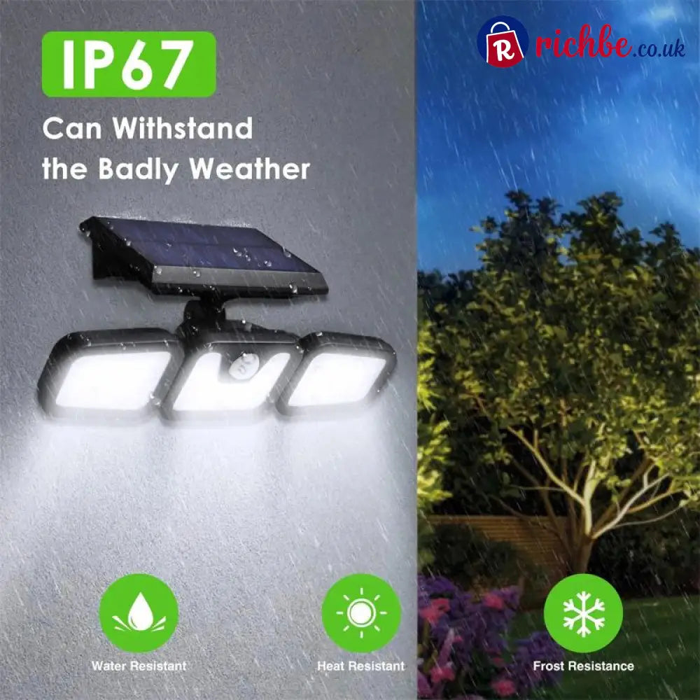 📢📢40% OFF!! ⏰Solar 3-Heads Wall Light With Sensor Lighting Function - Solar Wall Light - Tools & Gadgets