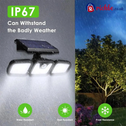 📢📢40% OFF!! ⏰Solar 3-Heads Wall Light With Sensor Lighting Function - Solar Wall Light - Tools & Gadgets