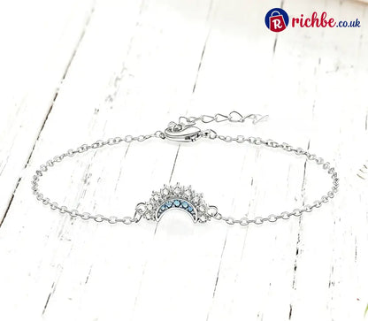 📢📢40% OFF!! ⏰Sun and Moon Pendant Necklace with Rhinestones - Bracelet / Silver-Moon - Clothing & Accessories