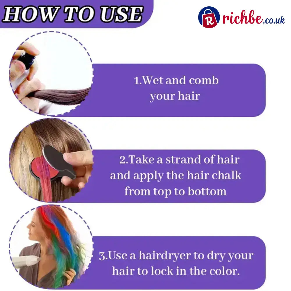 📢📢50% OFF !! ⏰Temporary Hair Chalk Set for Girls