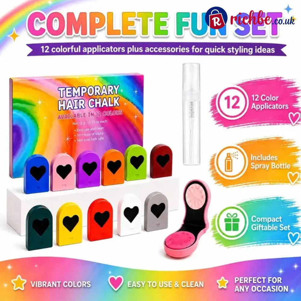 📢📢50% OFF !! ⏰Temporary Hair Chalk Set for Girls