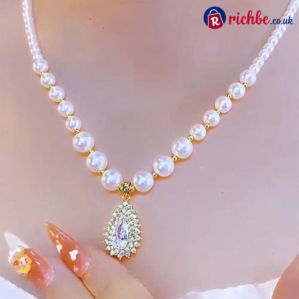 📢📢40% OFF!! ⏰Women’s Vintage Style Pearl Necklace - Pearl Necklace - Clothing & Accessories