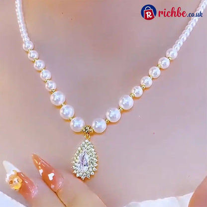 📢📢40% OFF!! ⏰Women’s Vintage Style Pearl Necklace - Pearl Necklace - Clothing & Accessories