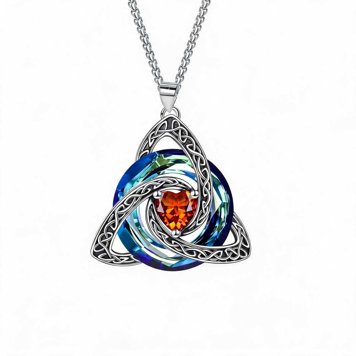 Birthstone Celtic Trinity Knot Necklace ✨