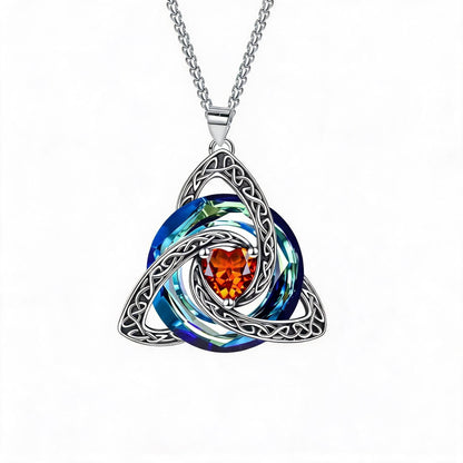 Birthstone Celtic Trinity Knot Necklace ✨