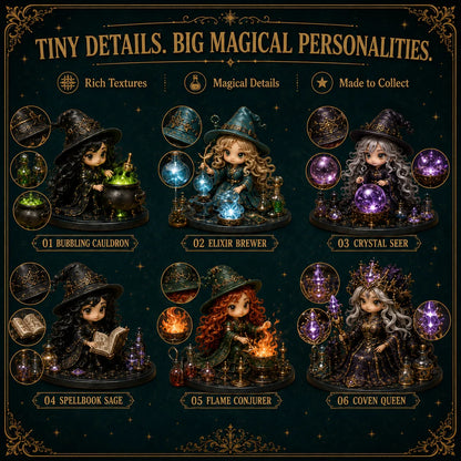 🧙‍♀️ LAST DAY 49% OFF – 24 Days Of Witchy Surprises Advent Calendar | 24 Unique Collectible Witches with Magical Themes, Mini Figures & Fantasy Display Collection ✨