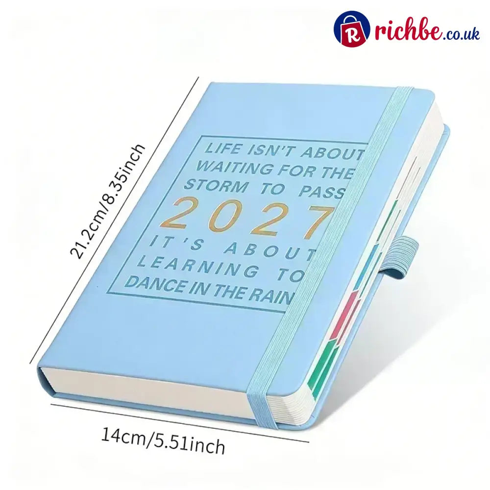 📢📢48% OFF!! ⏰A5 2027 One‑Day‑Per‑Page Diary Notebook ✨ - Light blue - Hot sale