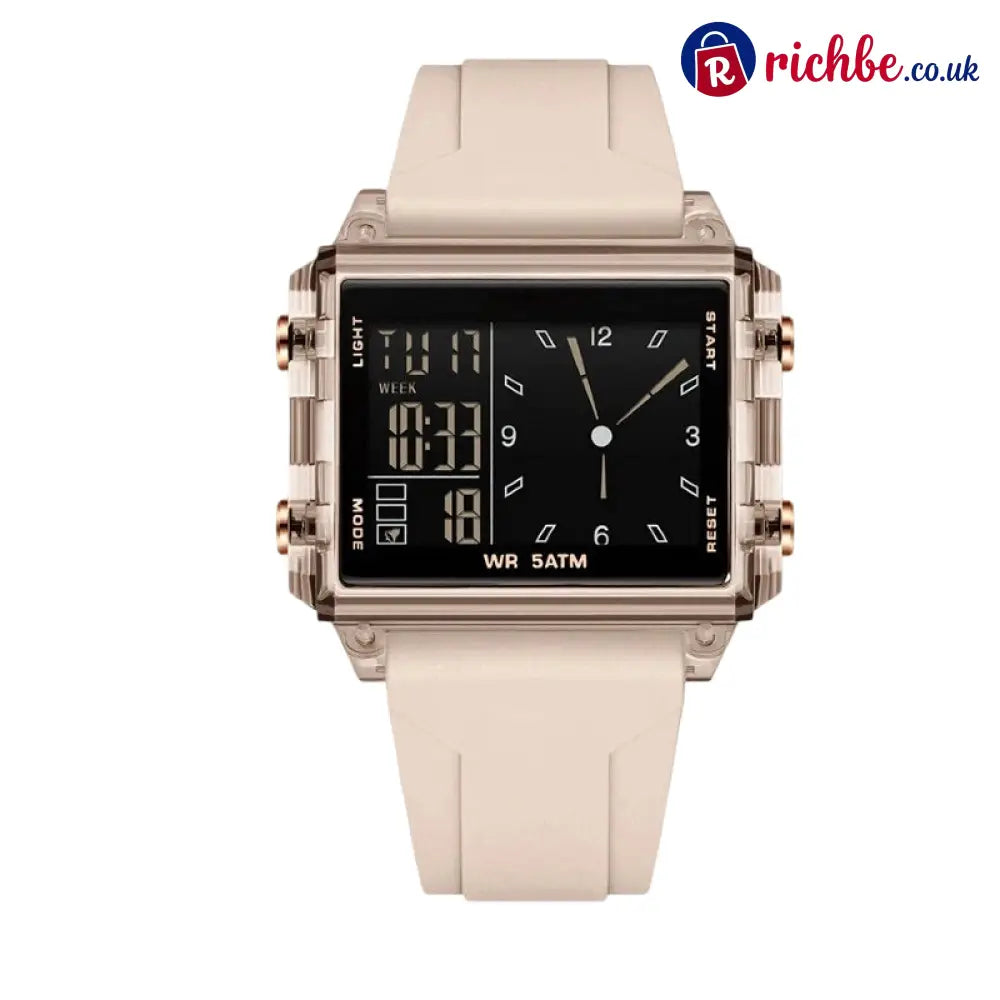 ⌚ 48% OFF NOW! 💥 Water-Resistant Transparent Digital Watch – 50M luminous display & hybrid design – Perfect for sports